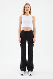 Canva Flare Fit Black Women's Jeans Product vendor