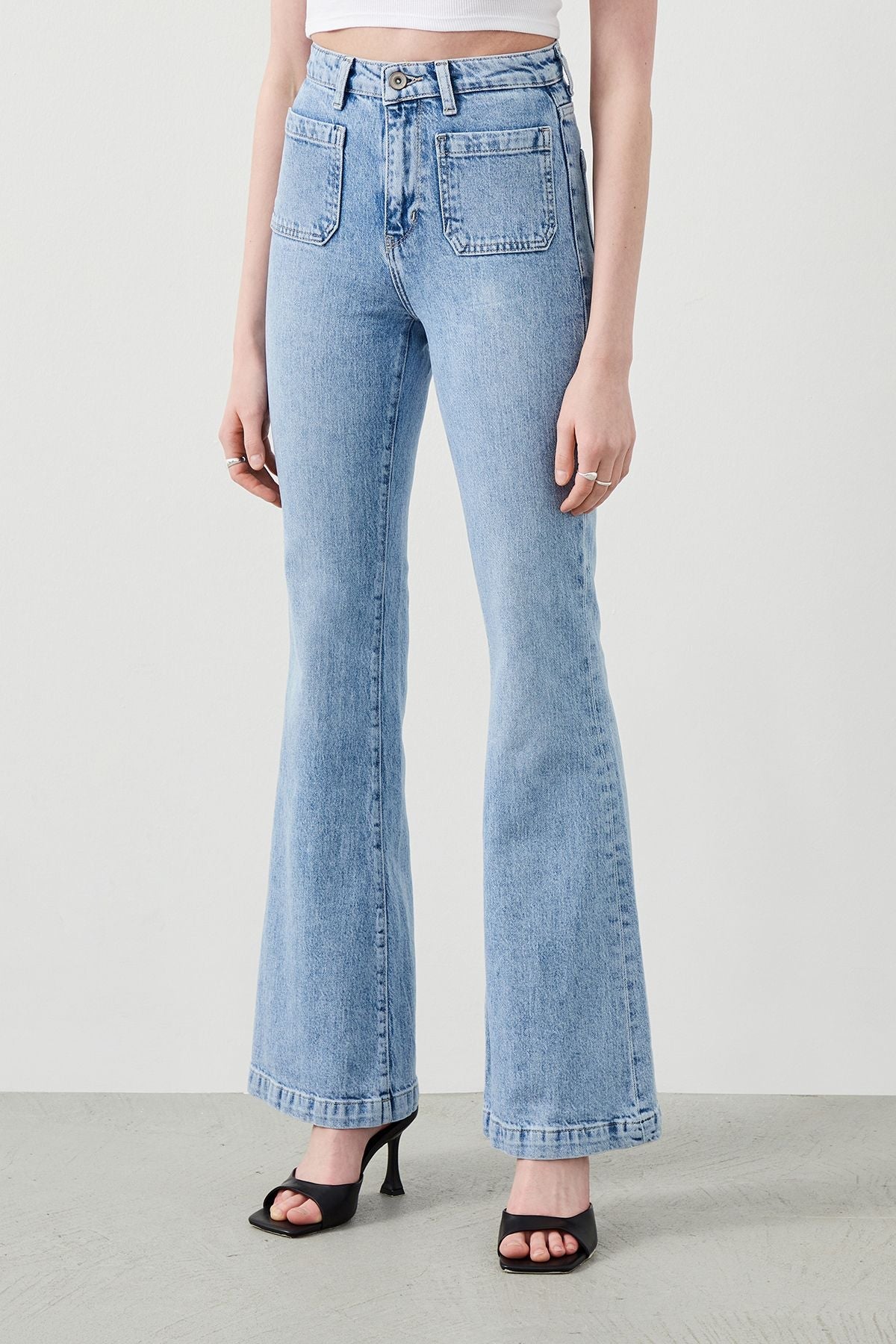 Ra Denim-Canva Flare Fit Light Blue Women’s Jeans-3