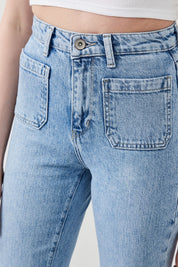Ra Denim-Canva Flare Fit Light Blue Women’s Jeans-5
