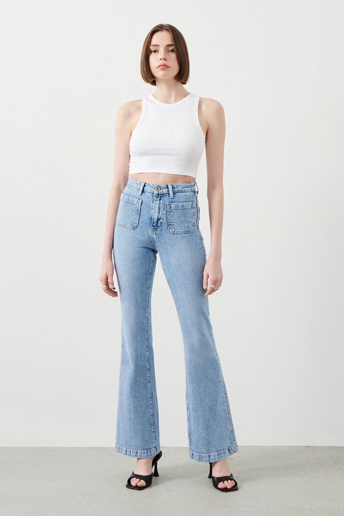 Ra Denim-Canva Flare Fit Light Blue Women’s Jeans-1