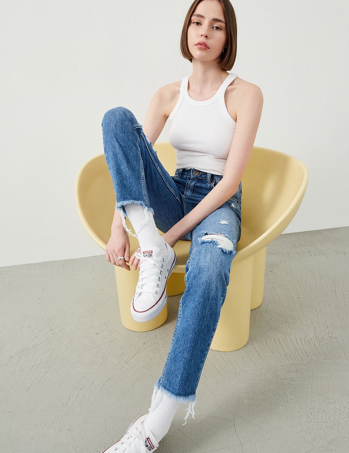 Ra Denim-Arte Mom Fit Blue Destroyed Women’s Jeans-1