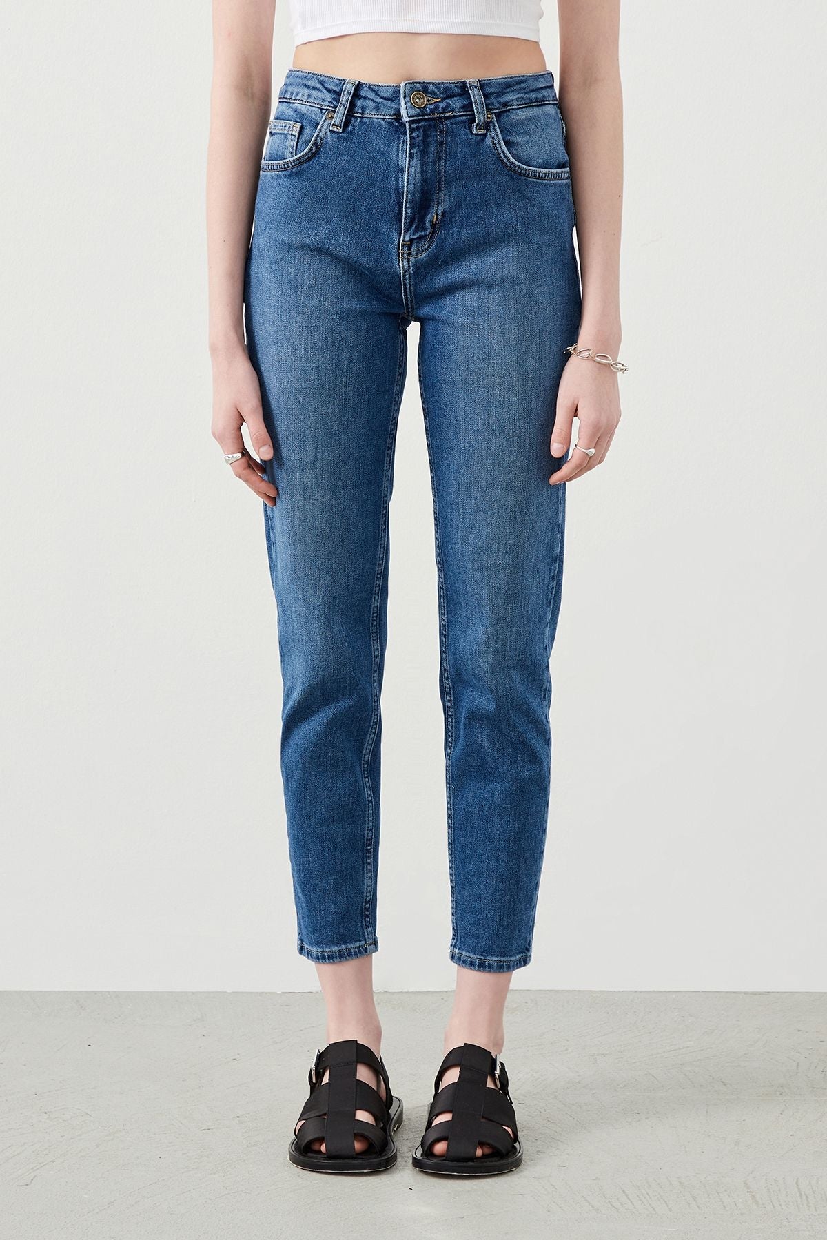 Ra Denim-Arte Mom Fit Dark Blue Women's Jeans-2
