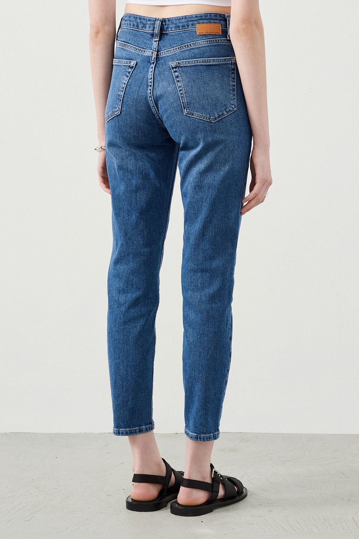 Ra Denim-Arte Mom Fit Dark Blue Women's Jeans-3