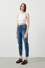 Ra Denim-Arte Mom Fit Dark Blue Women's Jeans-1