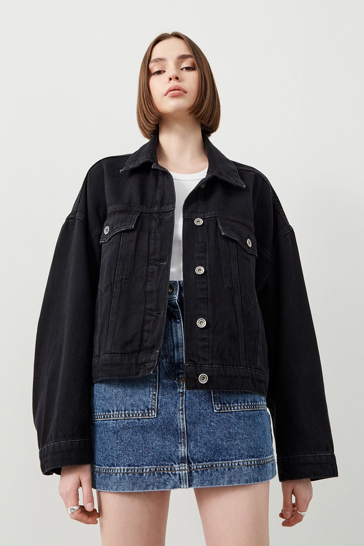 Ra Denim-Lujah Black Women’s Denim Jacket-1
