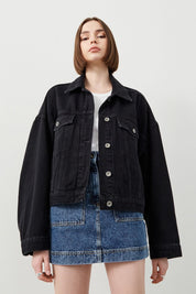 Ra Denim-Lujah Black Women’s Denim Jacket-1
