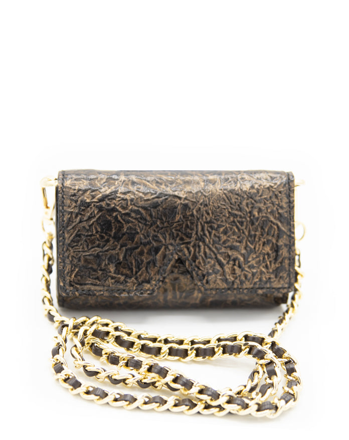 Aetalia Ary shoulder bag in ultra-soft bronze leather, a statement piece that blends effortless elegance with modern luxury