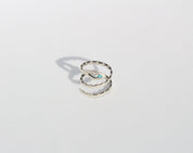 FANN! Naja triple silver ring #1 with turquoise crystal