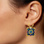 Marakame Acapulco Blue Purple Beaded Drop Earrings Product vendor