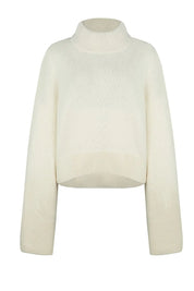 Luxury Women's Cashmere Pullover in Ivory ba Nuage Cashmere