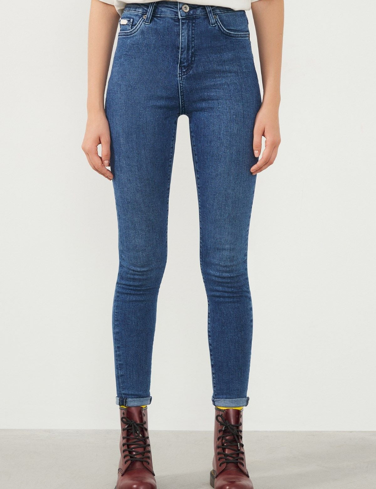 Ra Denim-Zel Super Skinny Fit Dark Blue Women's Jeans-2