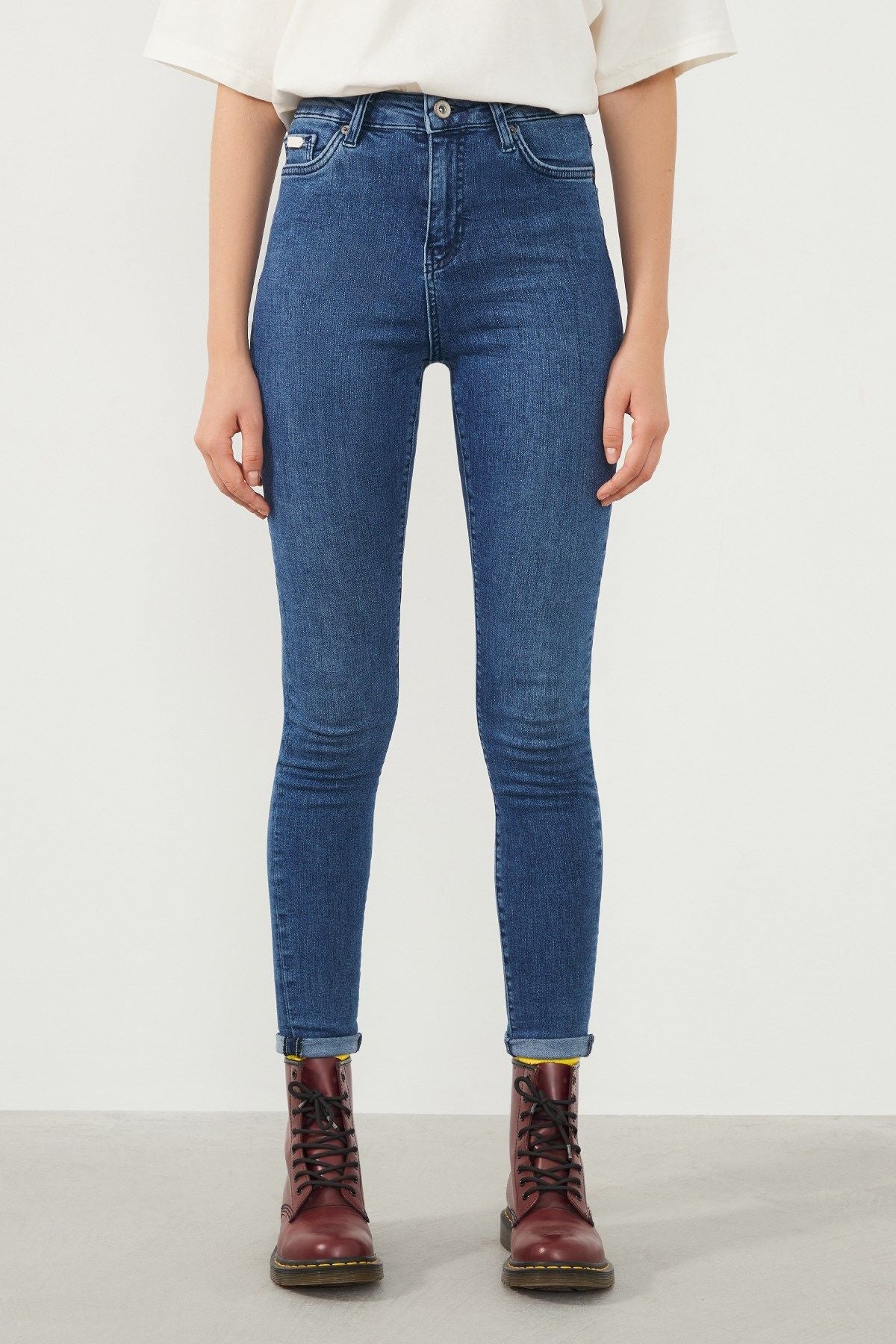 Ra Denim-Zel Super Skinny Fit Dark Blue Women's Jeans-2