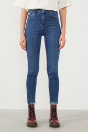 Ra Denim-Zel Super Skinny Fit Dark Blue Women's Jeans-2