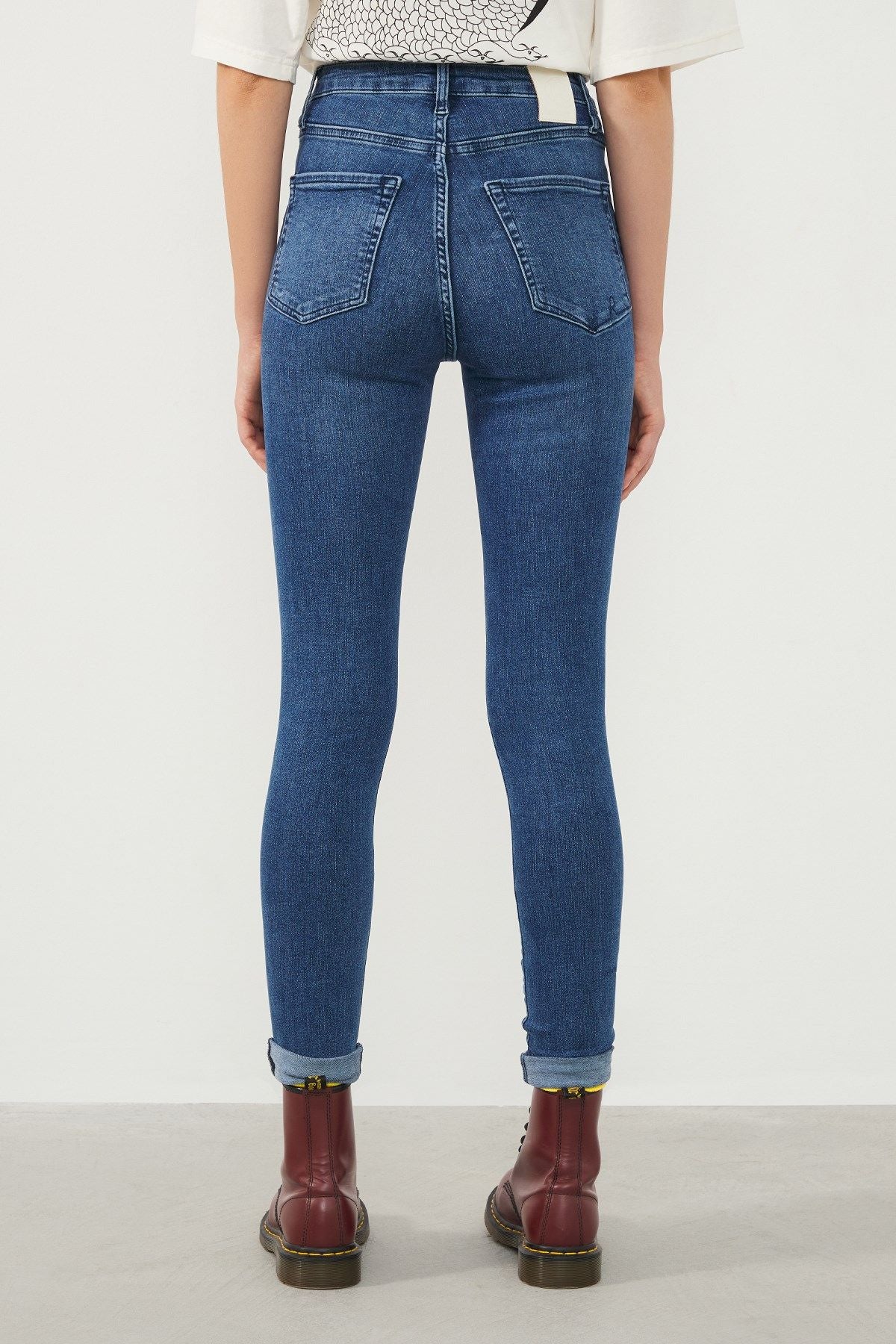 Ra Denim-Zel Super Skinny Fit Dark Blue Women's Jeans-3