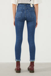 Ra Denim-Zel Super Skinny Fit Dark Blue Women's Jeans-3