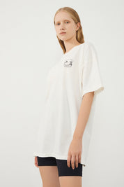 Ra Denim-Denge Oversize Ecru  Shahmaran Unisex T-shirt-3