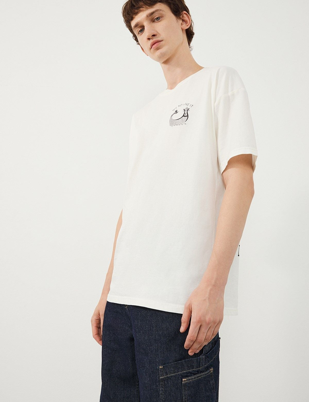 Ra Denim-Denge Oversize Ecru  Shahmaran Unisex T-shirt-2