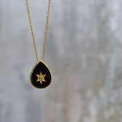 AZUNI - Astral Teardrop Gemstone Pendant Necklace