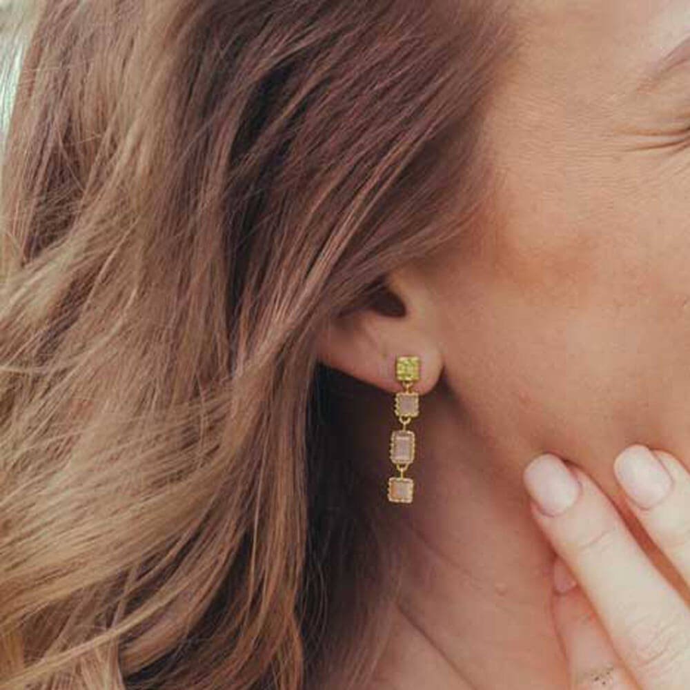 AZUNI - Mosaic Drop Earrings