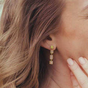 AZUNI - Mosaic Drop Earrings