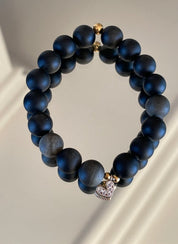 KARMA BY HANNA - Tiny heart Obsidian Bracelet
