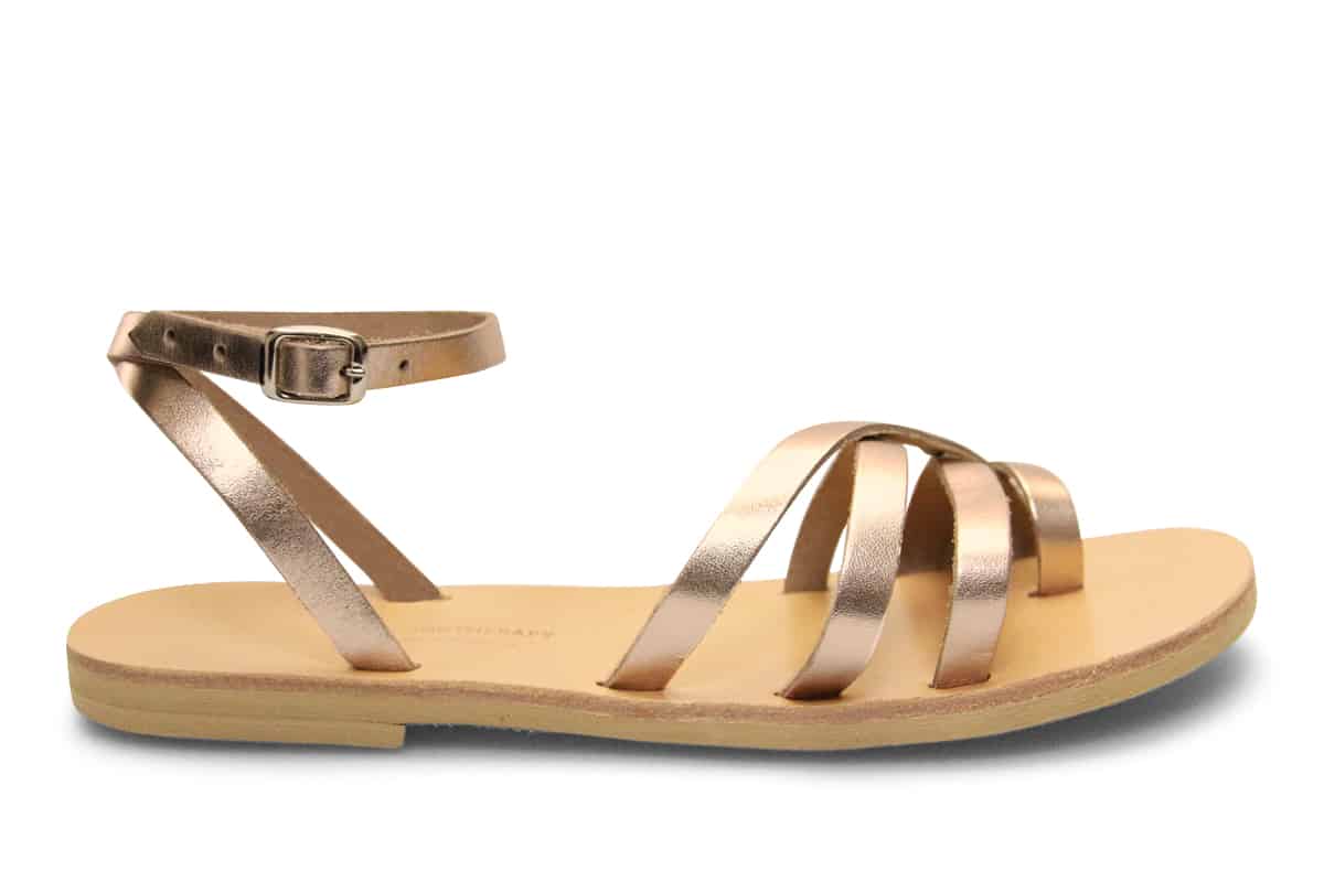 SHOPPING THERAPY - KEFALONIA Leather Sandals | Bronze