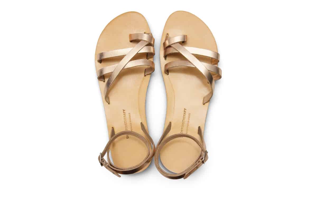 SHOPPING THERAPY - KEFALONIA Leather Sandals | Bronze
