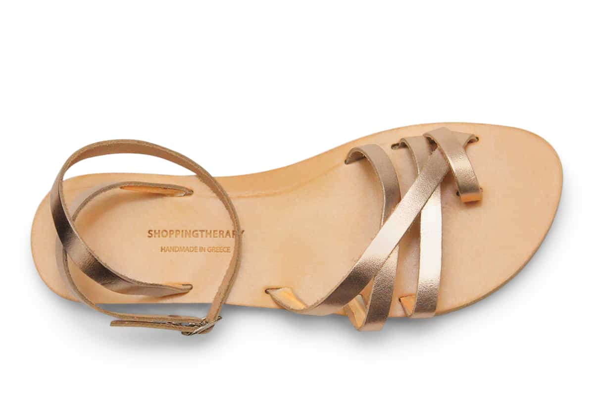 SHOPPING THERAPY - KEFALONIA Leather Sandals | Bronze