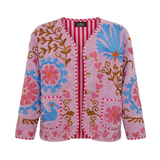 Cofur Veste en velours brodée « Peace » – Lilas