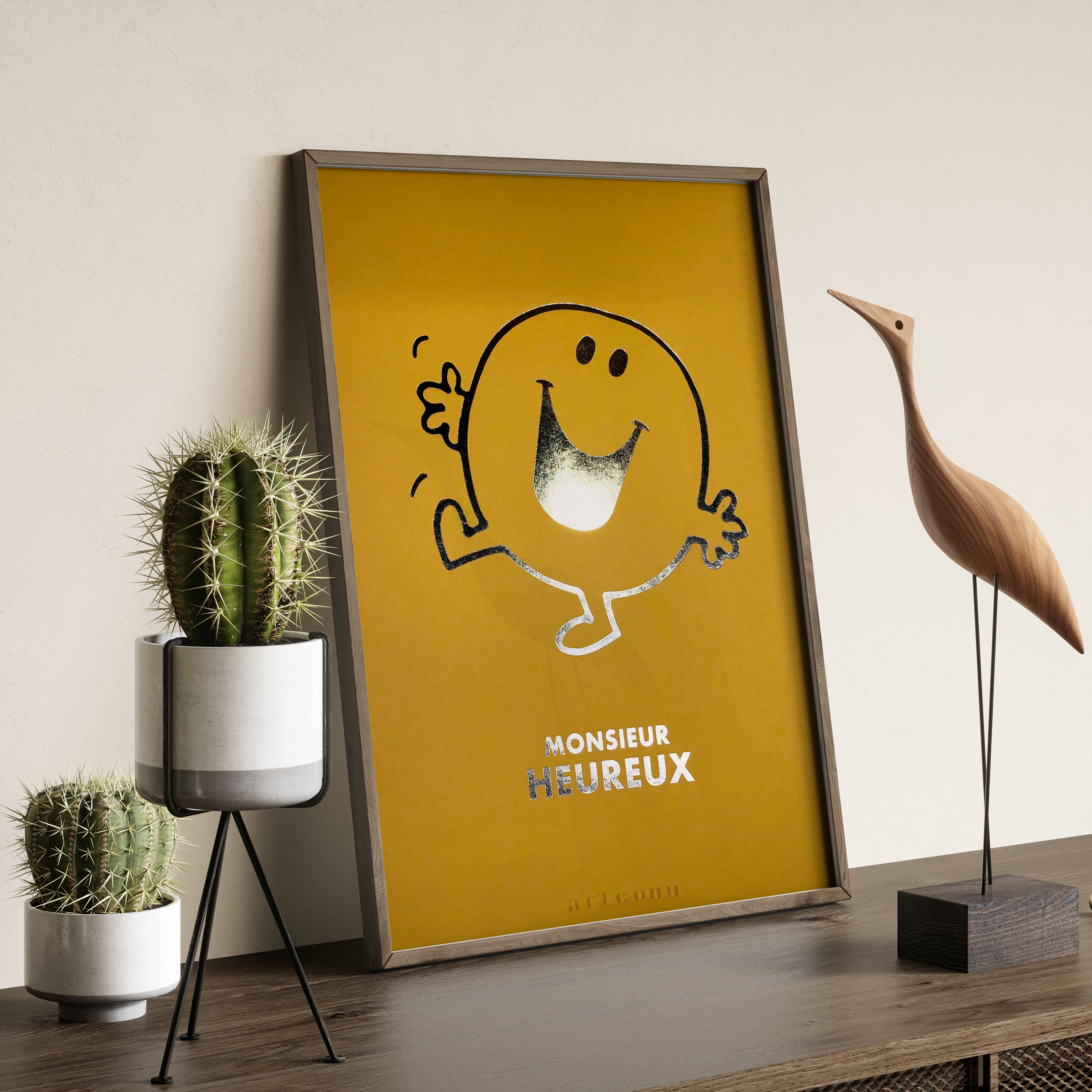 Arteonn Mr. Men &amp; Little Miss Monsieur Heureux Impression artistique