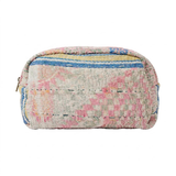 Cofur Trousse de toilette en soie – Rose pâle & bleu