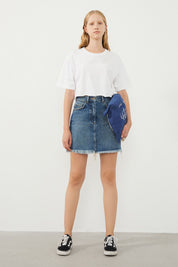  Ra Denim-Feronia Blue Women’s Denim Skirt-1
