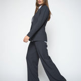 Mos Mosh Leya Miley trousers in salute navy, detail view – 99things.ch