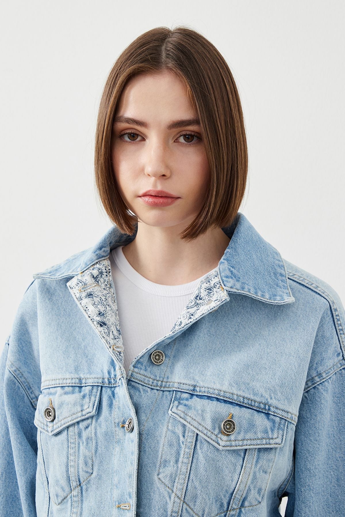 Ra Denim-Opia Crop Oversize Fit Light Blue Women’s Denim Jacket-3