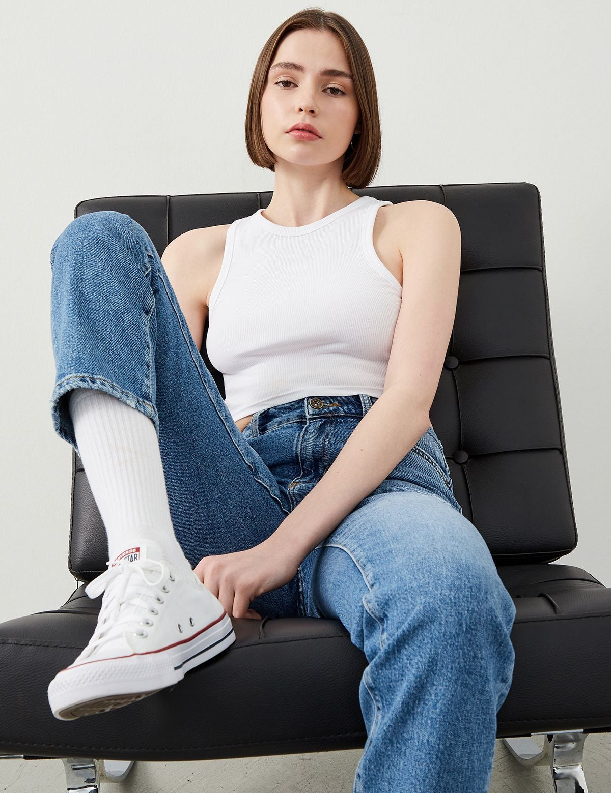  Ra Denim-Lykke Crop Straight Fit Blue Women’s Jeans-2