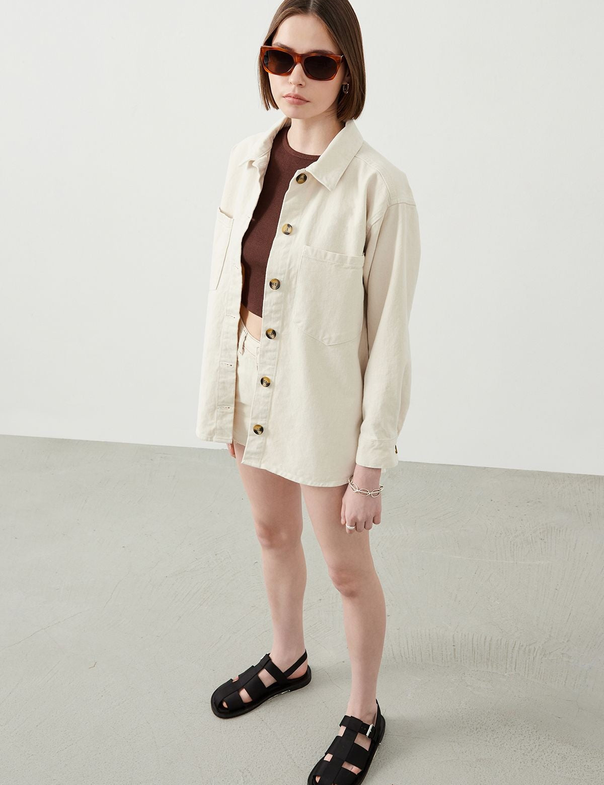  Ra Denim-Orenda Ecru Natural Fabric Women’s Jacket-2
