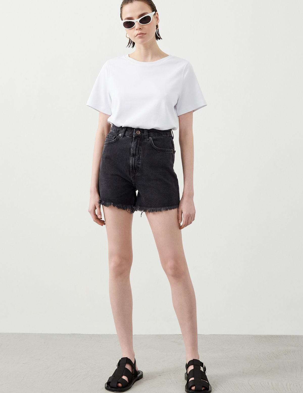  Ra Denim-Monna Black Women’s Denim Shorts-1