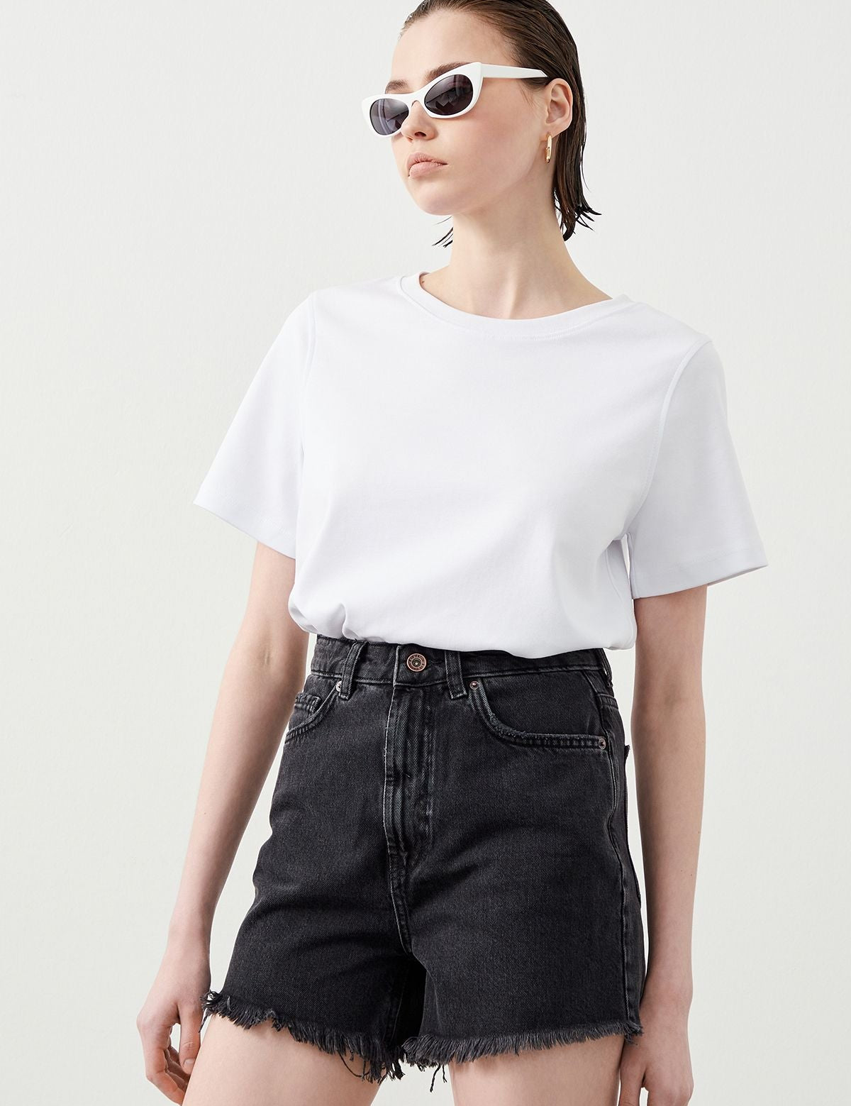  Ra Denim-Monna Black Women’s Denim Shorts-2