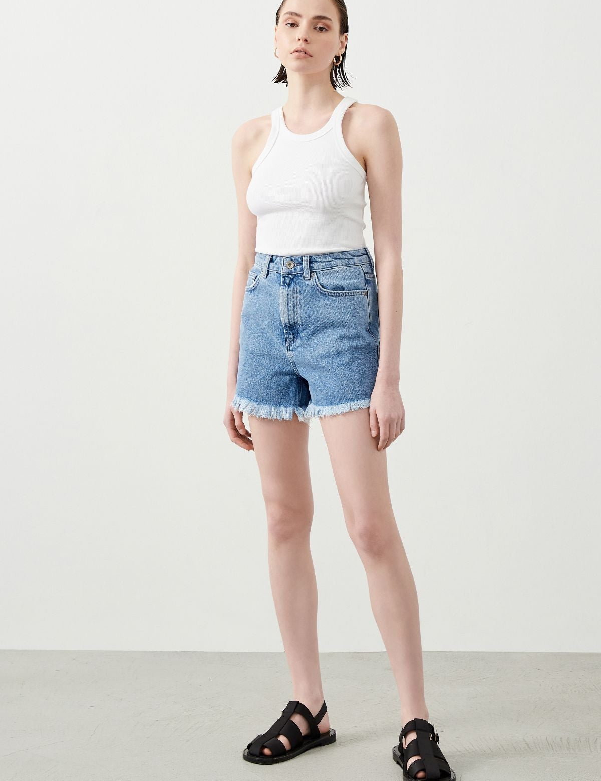  Ra Denim-Monna Blue Women's Denim Shorts-2