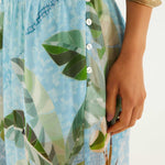 Embroidered Side Buttons Balloon Pants full look
