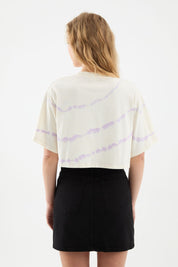 Jaen Ecru Tie Dye Damen T-Shirt