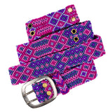 Adriana Handwoven Belt - Berry