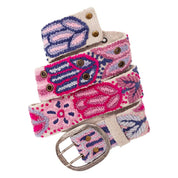 Florcita Hand-Embroidered Peruvian Wool Belt – Lavender