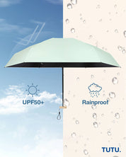  TUTU Home - Tableware & Decor-"Carte" Pocket Mini Umbrella - Mint Green: Case of 6-4
