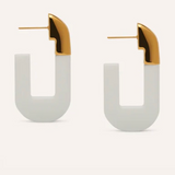 LORDE LINK EARRINGS IN SNOW