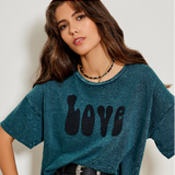 Love T-Shirt | Petrol Blue