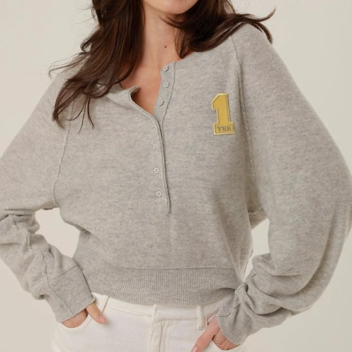 Keila Summer Fine Knit Pullover - Grey