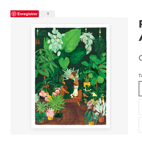 Plant Addict Lady - Poster 30/40 Cm