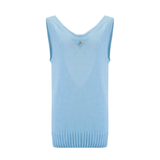 Nuage Cashmere Top dos ouvert – Blue