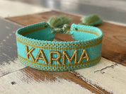KARMA Statement Bracelet – Turquoise & Gold